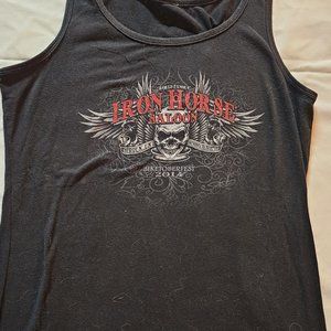 Iron Horse Saloon Biketober Fest 2014 Black Tank Top Womens XL